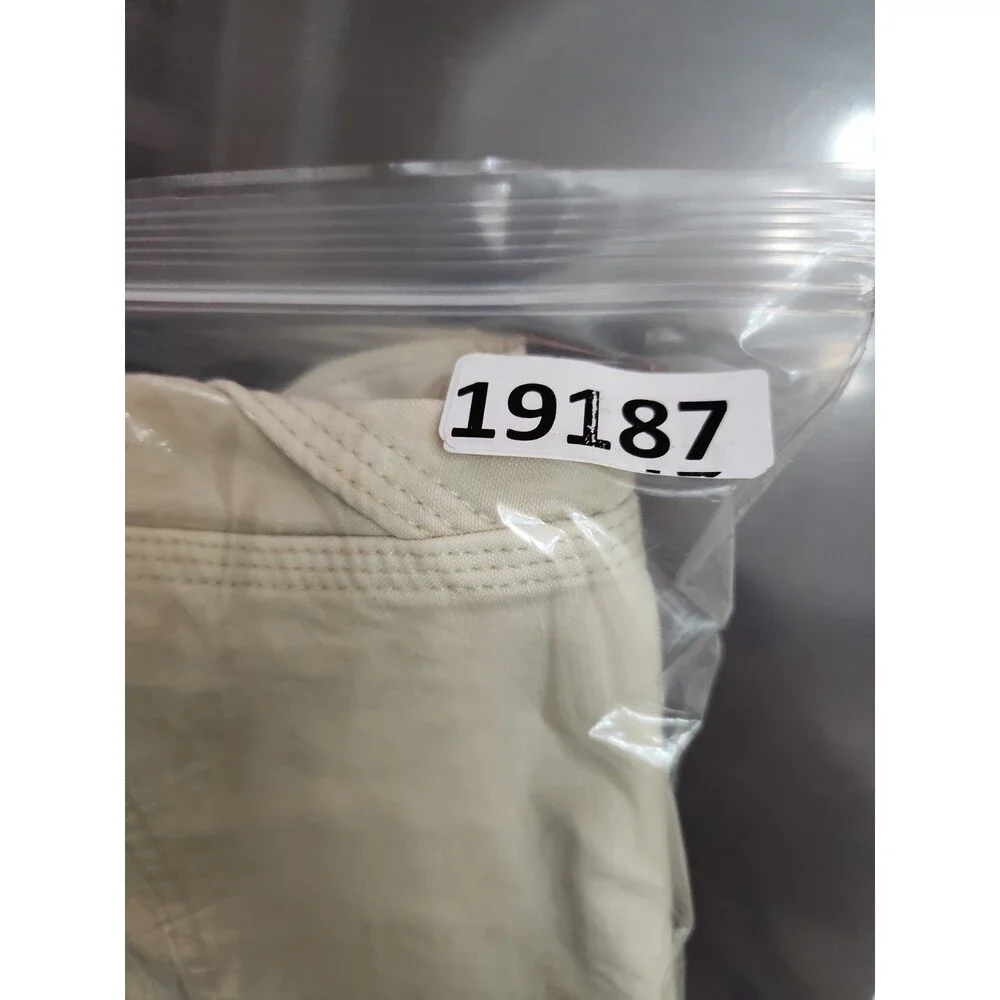 Banana Republic Dockside Pants Mens 35 Cliff Beige Linen Blend Beach Vacation